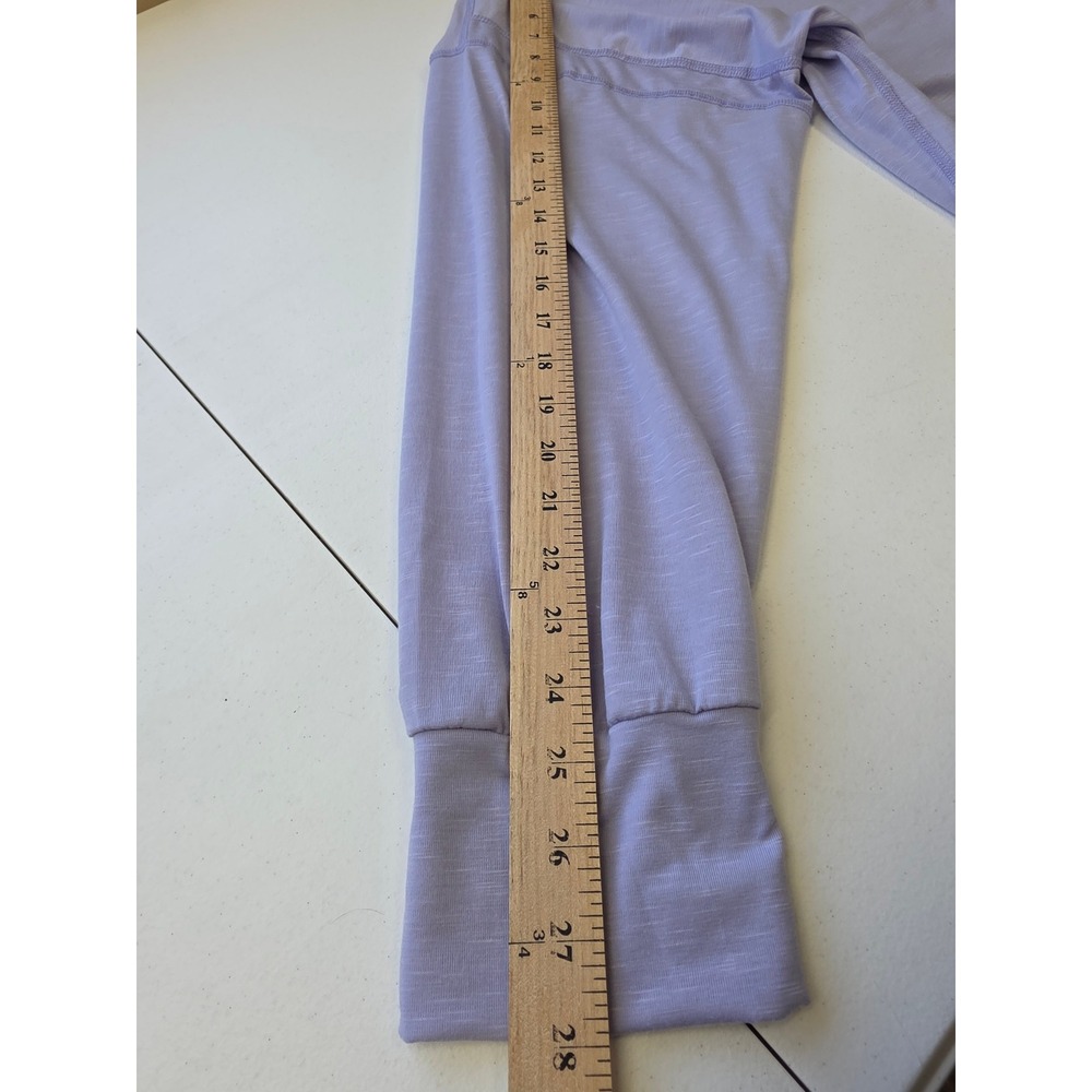 Lavender Open Back Crisscross Long Sleeve Top Slub Knit Raw Hem Purple 2XL - Picture 6 of 6
